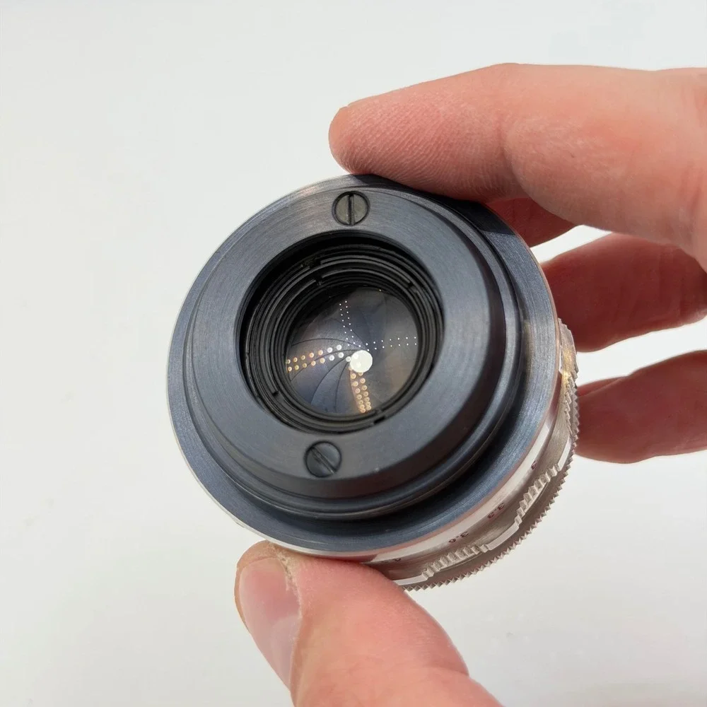 Carl Zeiss Jena Tessar 50mm f2.8 Red T Vintage M42 Lens Silver Germany 3810145